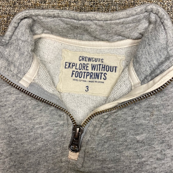 Crewcuts 1/2 Zip Gray Sweatshirt | 3T - Picture 3 of 5